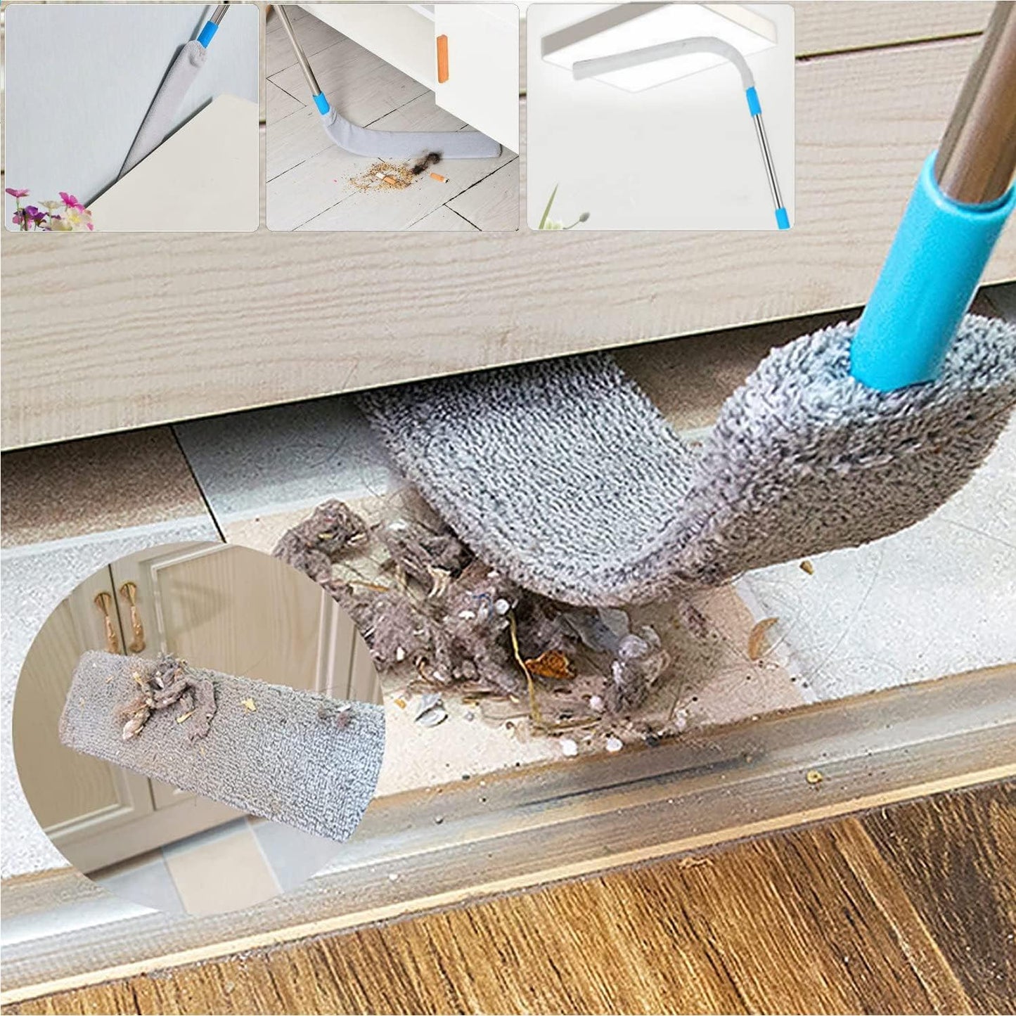 Mop subtire flexibil pentru spatii inguste + CADOU para de dus