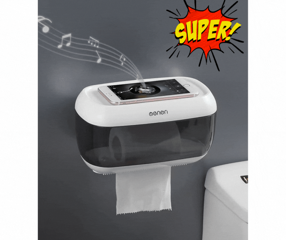 Dispenser hartie igienica cu raft depozitare