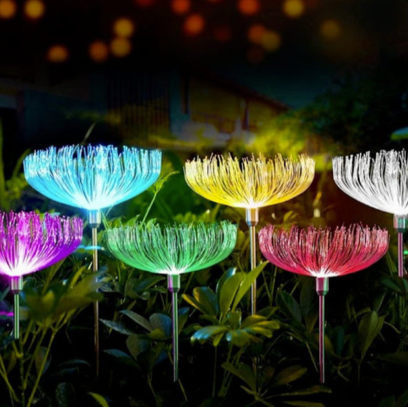 SET 2x Lampa solara Palmier RGB