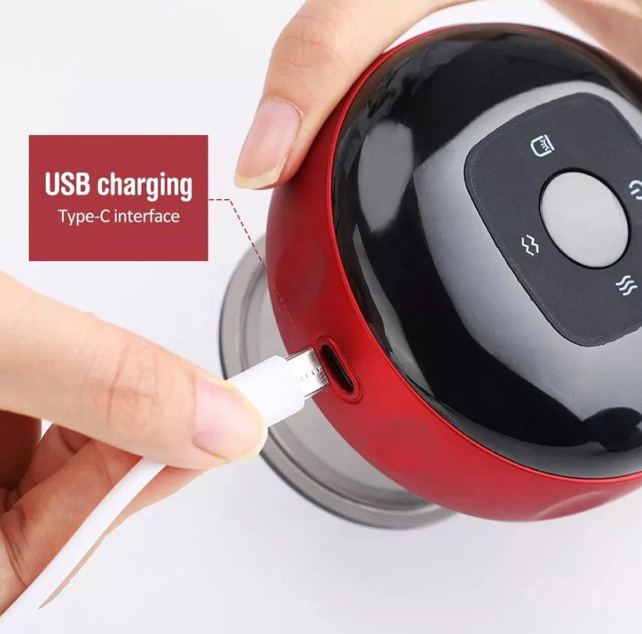 Aparat de masaj cu vacuum electric Terapie prin ventuze 12 niveluri de presiune si incalzire