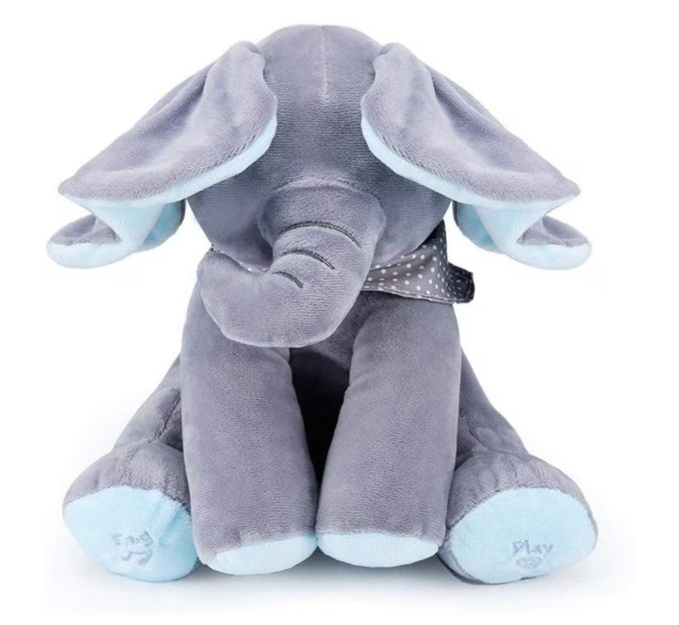 Jucarie interactiva elefant, peek a boo, canta si vorbeste, limba engleza
