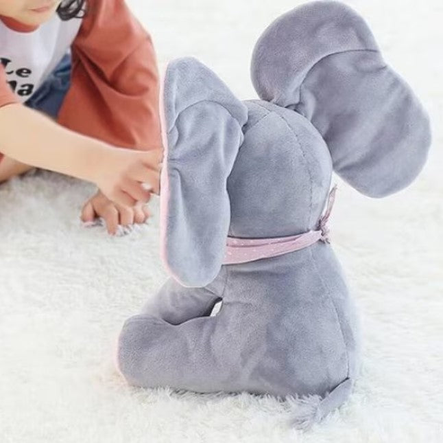 Jucarie interactiva elefant, peek a boo, canta si vorbeste, limba engleza