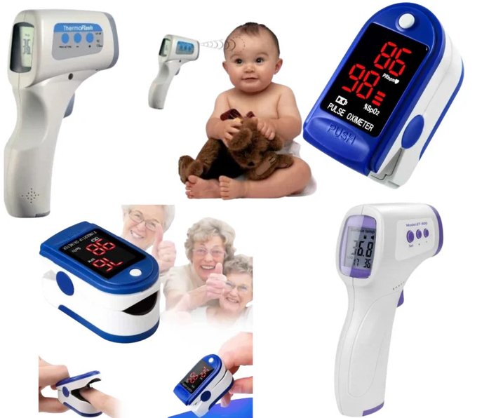 Pachet pentru sanatate! Tensiometru + Termometru + Pulsoximetru