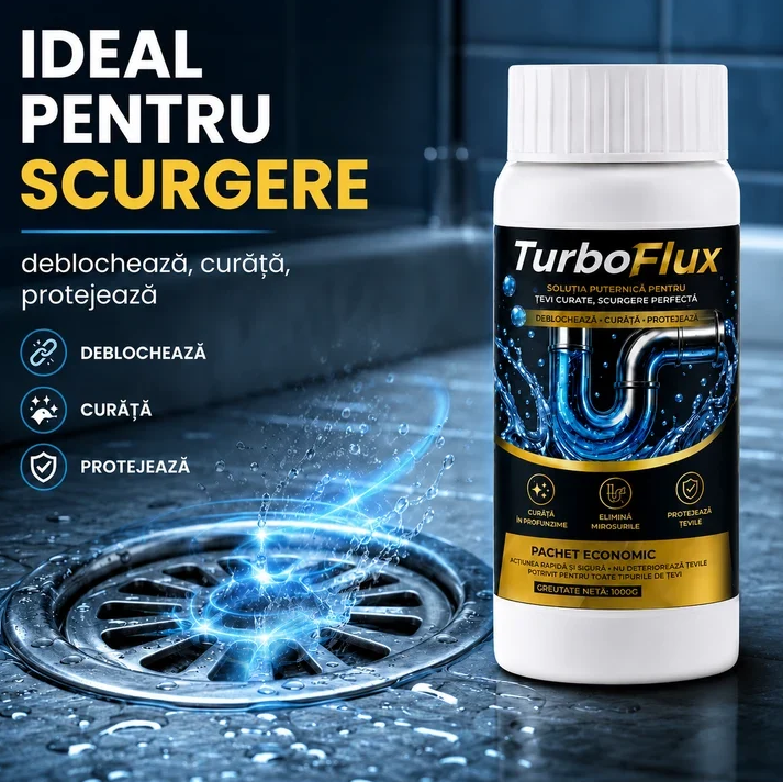 Set TurboFlux Soluție pentru desfundarea și curățarea țevilor