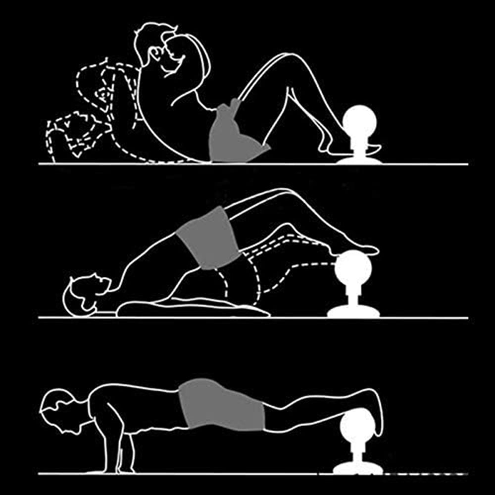 Aparat fitness cu ventuza si suport pentru picioare