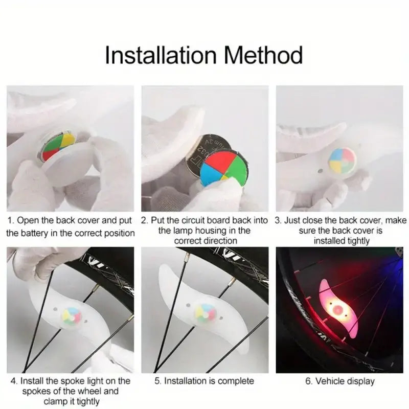 Set LED RGB pentru roata de bicicleta