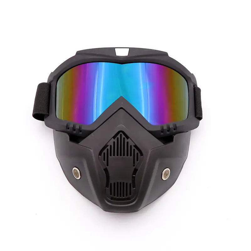 Masca cu ochelari detasabili moto/atv