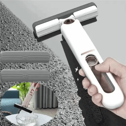 MINI MOP CU LAVETĂ SUPER ABSORBANTĂ PENTRU MOBILIER - CURĂȚARE UȘOARĂ CU O SINGURĂ MÂNĂ