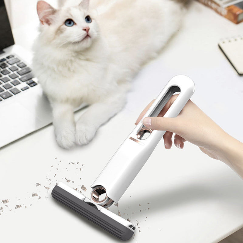 MINI MOP CU LAVETĂ SUPER ABSORBANTĂ PENTRU MOBILIER - CURĂȚARE UȘOARĂ CU O SINGURĂ MÂNĂ