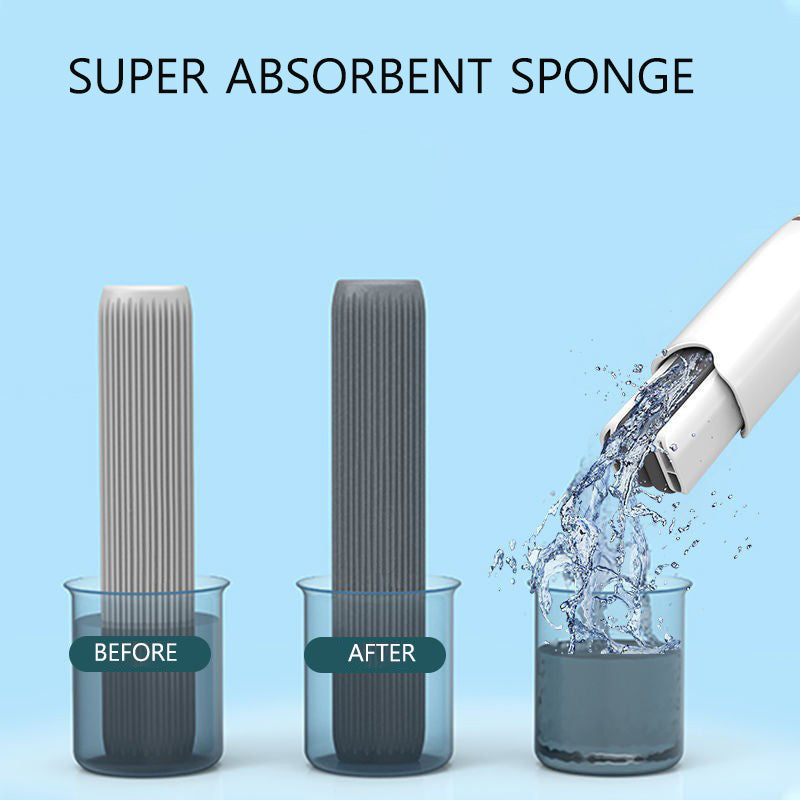MINI MOP CU LAVETĂ SUPER ABSORBANTĂ PENTRU MOBILIER - CURĂȚARE UȘOARĂ CU O SINGURĂ MÂNĂ