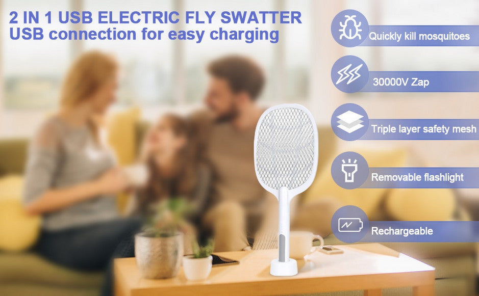 Paleta electrica anti-insecte cu lampa UV