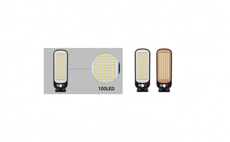 Lampa Solara Exterior IP65 Profesionala, 100LED, Senzor Miscare, Telecomanda