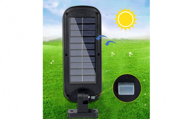 Lampa Solara Exterior IP65 Profesionala, 100LED, Senzor Miscare, Telecomanda
