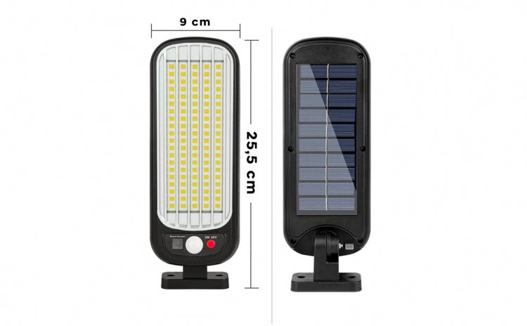 Lampa Solara Exterior IP65 Profesionala, 100LED, Senzor Miscare, Telecomanda