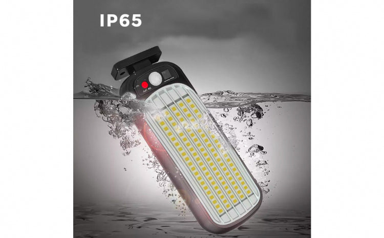 Lampa Solara Exterior IP65 Profesionala, 100LED, Senzor Miscare, Telecomanda