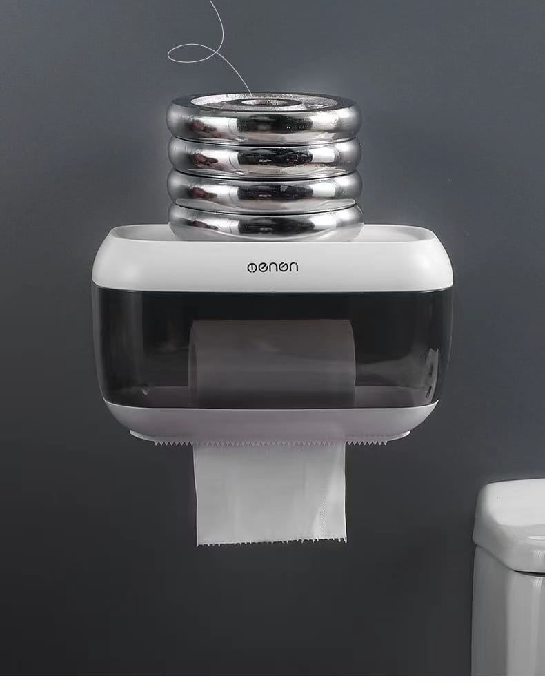 Dispenser hartie igienica cu raft depozitare