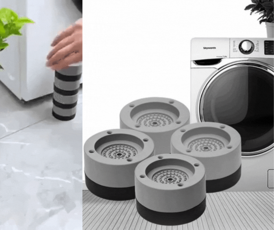 Set 4 picioruse antiderapante pentru mașina de spălat sau mobilier