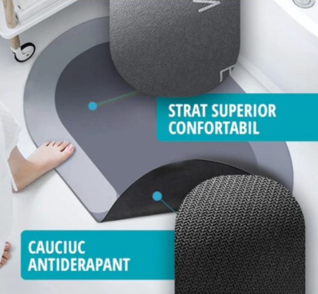 Covor de baie absorbant + CADOU perie speciala pentru toaleta