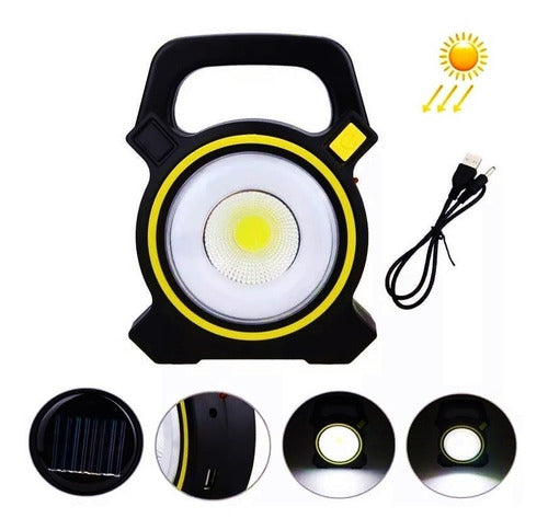 1+1 GRATIS - Lampa de lucru cob , incarcare solara - JY-819