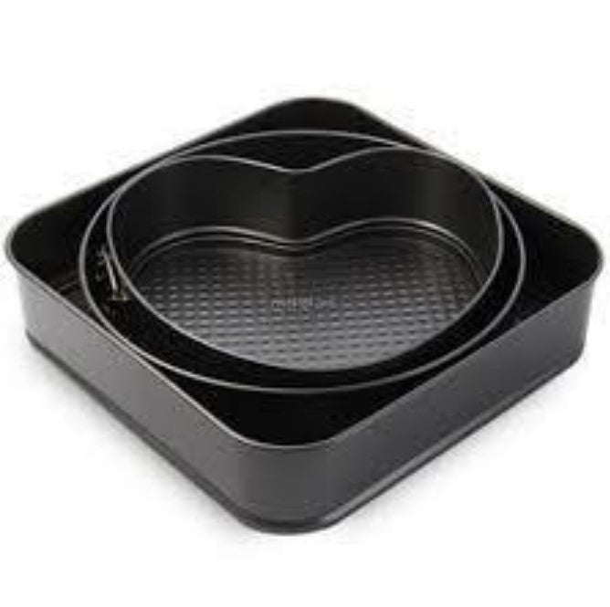 Set 3 forme pentru prajituri - forma rotunda, patrata si inima + CADOU