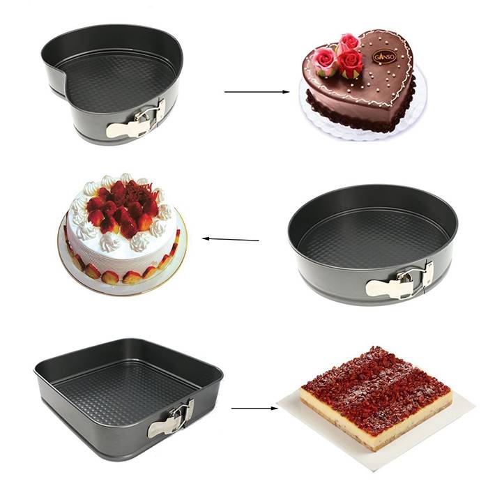 Set 3 forme pentru prajituri - forma rotunda, patrata si inima + CADOU