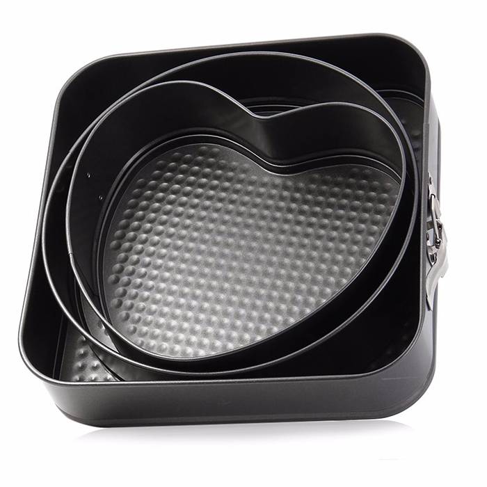 Set 3 forme pentru prajituri - forma rotunda, patrata si inima + CADOU