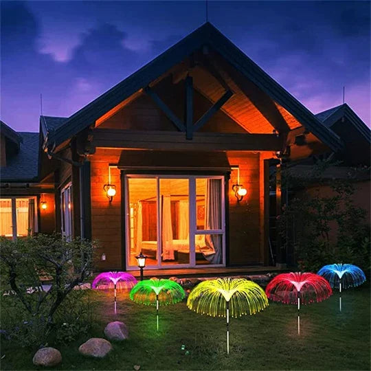 SET 2x Lampa solara Palmier RGB