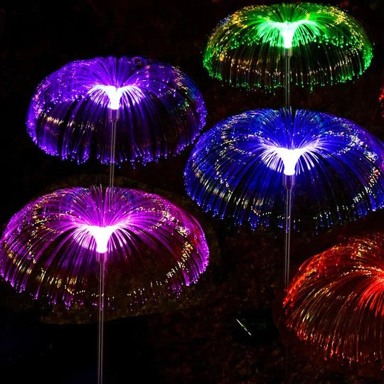 SET 2x Lampa solara Palmier RGB