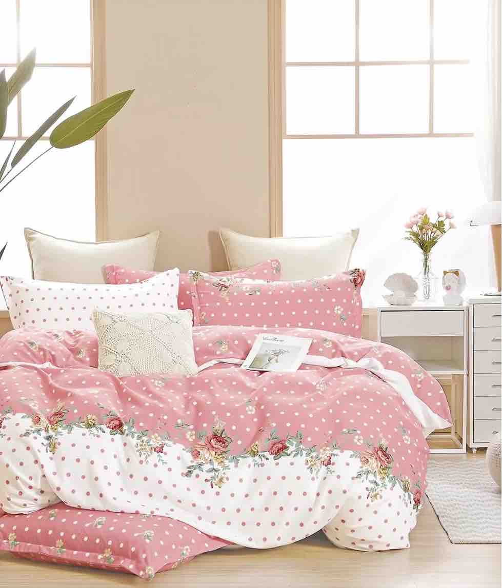 Lenjerie pat 1 PERSOANA, BUMBAC FINET, 4 piese - Diverse modele