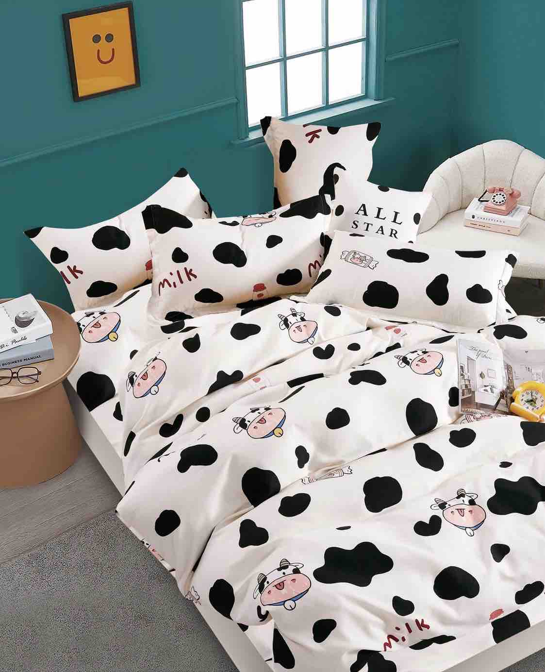 Lenjerie pat 1 PERSOANA, BUMBAC FINET, 4 piese - Diverse modele