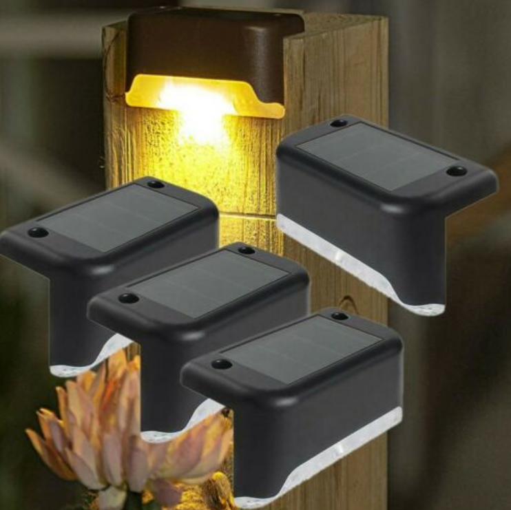Set 8/12 lampi solare pentru trepte sau terase, senzor de lumina