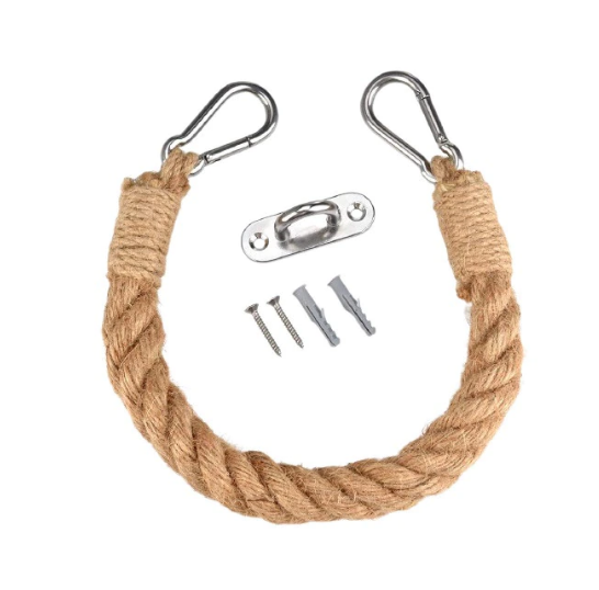 Set 2x Suport hartie igienica cu sfoara, 54 cm, natur