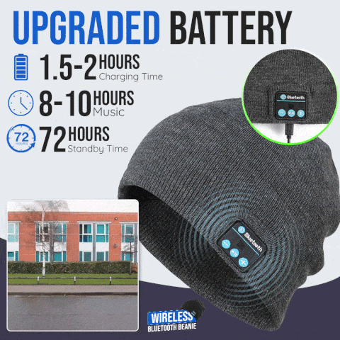 Caciula cu bluetooth. Handsfree si Microfon, Unisex, Negru