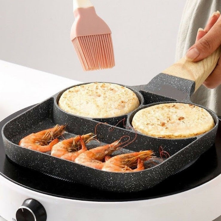 Tigaie antiaderenta cu 3 compartimente