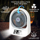 Ventilator Solar Portabil 3-în-1 cu 2 Becuri LED și Funcție Powerbank – Ideal pentru Camping și Situații de Urgență
