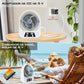 Ventilator Solar Portabil 3-în-1 cu 2 Becuri LED și Funcție Powerbank – Ideal pentru Camping și Situații de Urgență