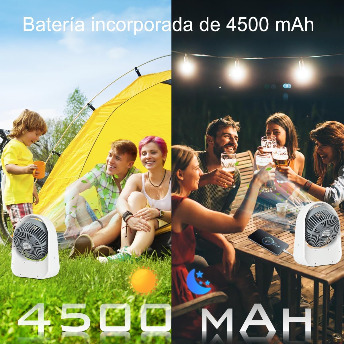 Ventilator Solar Portabil 3-în-1 cu 2 Becuri LED și Funcție Powerbank – Ideal pentru Camping și Situații de Urgență