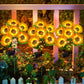 Set 2x Lampa Solara cu 5 flori, iluminare LED, IP66, panou solar integrat