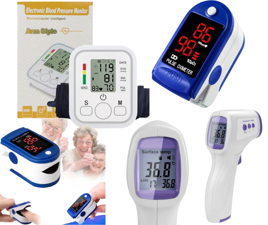 Pachet pentru sanatate! Tensiometru + Termometru + Pulsoximetru