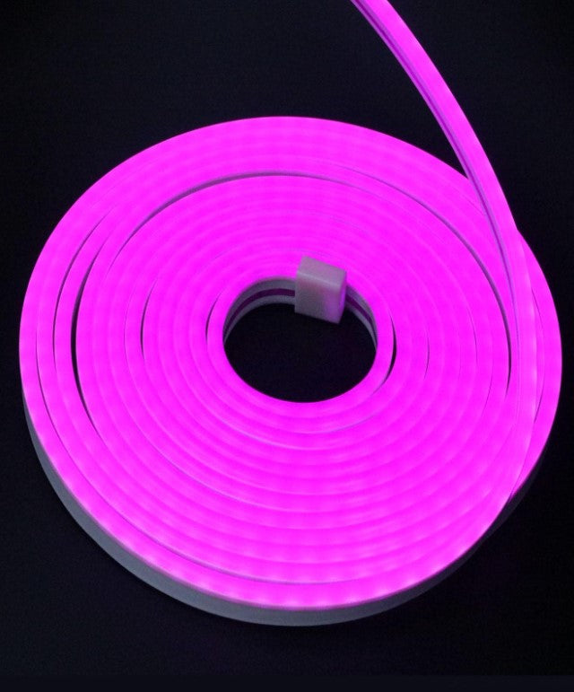 Banda LED neon flexibila 5m alimentare 220 V - 6 culori disponibile