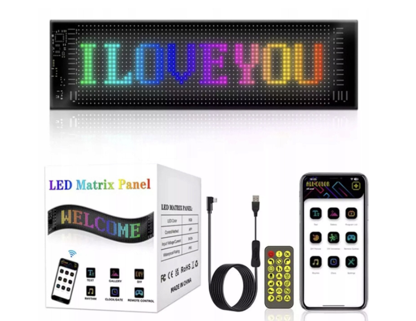 Banda LED RGB Devil Eye, Aplicatie, Telecomanda, Kit montaj inclus
