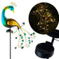 Lampa solara LED Paun, fier, alb cald, 33x43x111cm