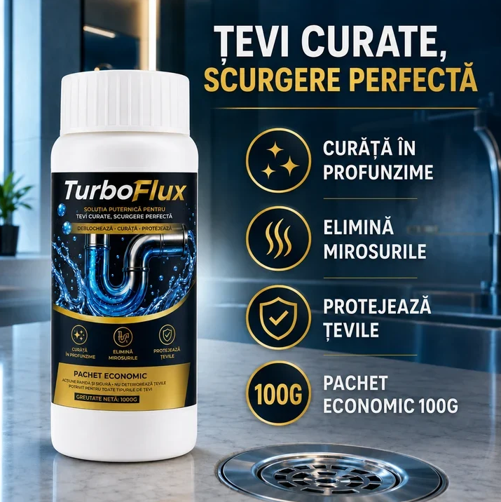 Set TurboFlux Soluție pentru desfundarea și curățarea țevilor