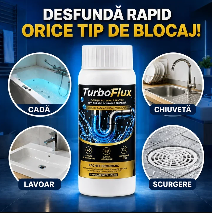 Set TurboFlux Soluție pentru desfundarea și curățarea țevilor