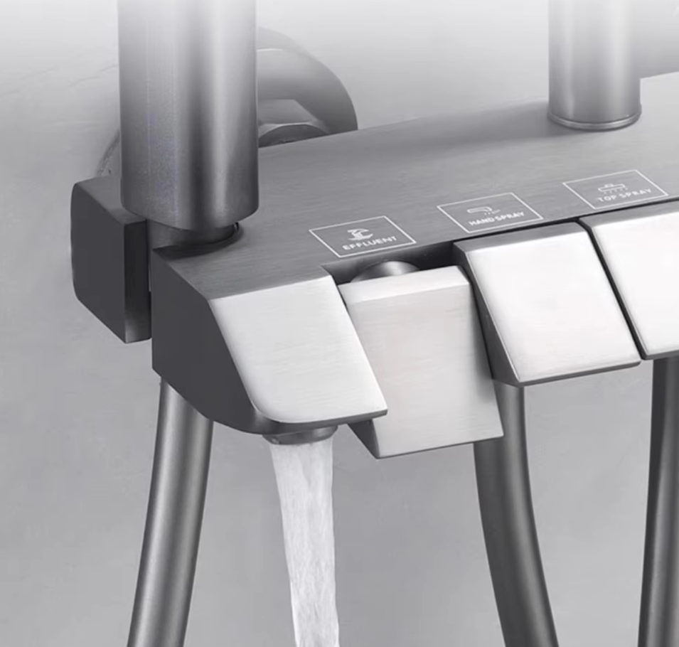 Coloana Dus Smart , Control Termostatic, 4 Moduri de Pulverizare, Rotatie 360°, Para Dus si Robinet Ascuns, Fara Conectare Electrica