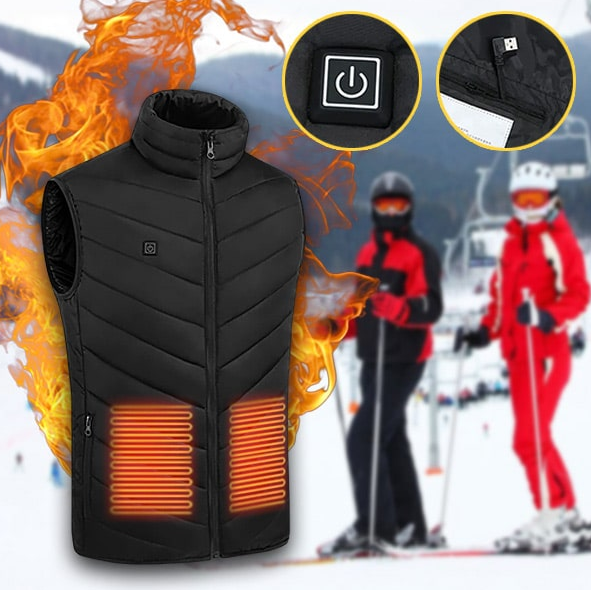 Vesta unisex cu incalzire , 3 niveluri diferite de temperatura, cablul USB incorporat