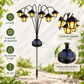 Set lămpi solare de grădină cu 6 felinare LED fiecare, lumină caldă și aprindere automată - 2 sau 4 Bucati