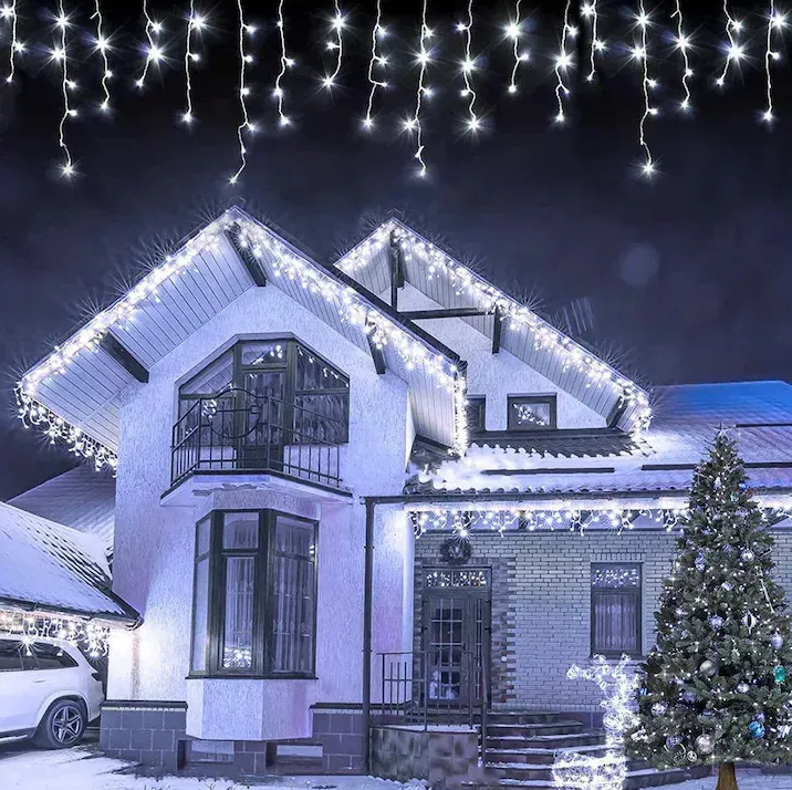 Instalatie franjuri 1000 LED, 50 Metri lungime cu FLASH. Diferite culori