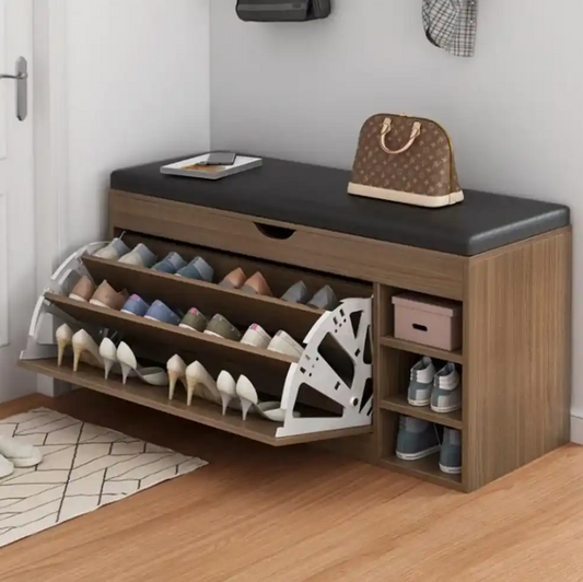 Dulap pentru pantofi tip bancheta 80 x 34 x 50 cm Maro