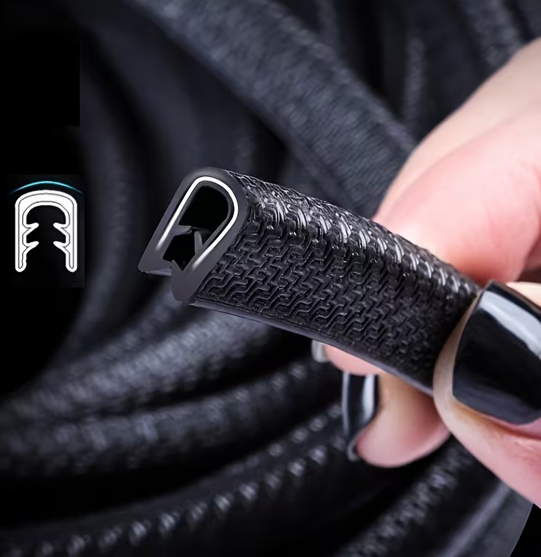 Cheder masina cu insertie metalica, 5 metri - Negru